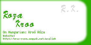 roza kroo business card